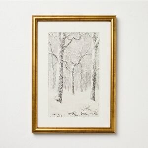 Hearth & Hand With Magnolia 11"x14" Snowy Trees Framed Wall Art